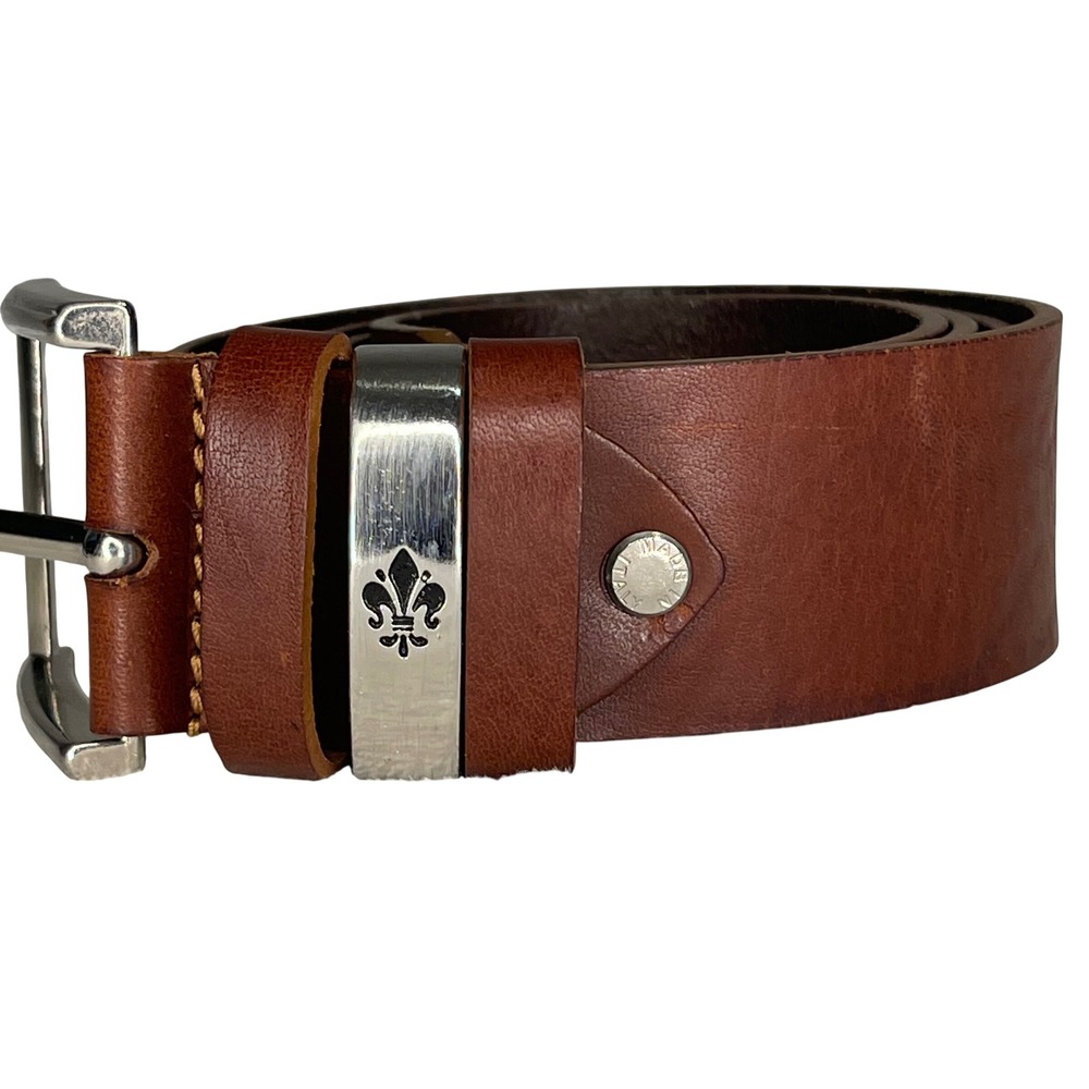 Demi Firenze Gigli Genuine Brown Leather Belt Handcrafted Florence Italy Size 36